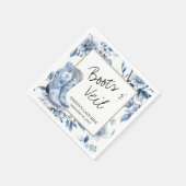 ブルー素朴フローラ結婚女性のカーボーイナプキンス – ブーツ スタンダードカクテルナプキン (角)