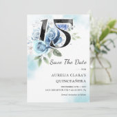 ブルー素朴フローラ15番目の誕生日キンセアニェラ セーブザデート (スタンド正面)