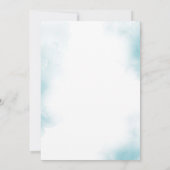 ブルー素朴フローラ15番目の誕生日キンセアニェラ セーブザデート (裏面)