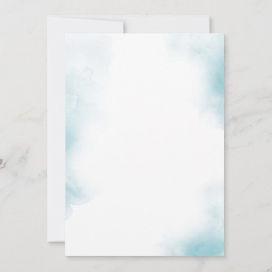 ブルー素朴フローラ15番目の誕生日キンセアニェラ セーブザデート (裏面)