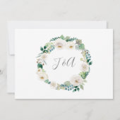 ブルー素朴ホワイトアラバスターバラユーカリリース 招待状 (裏面)