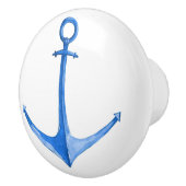 ブルー素朴ボ航海のートいかり セラミックノブ (右)