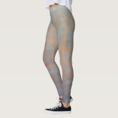 ブルー素朴ラスト抽象芸術アートNr67 レギンス (左)