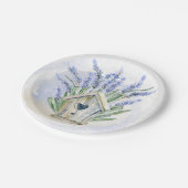 ブルー素朴ラベンダーバードハウスフローラ ペーパープレート (アングル)