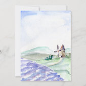 ブルー素朴ラベンダーバードハウスブライダルシャワー 招待状 (裏面)