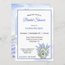 ブルー素朴ラベンダーバードハウスブライダルシャワー