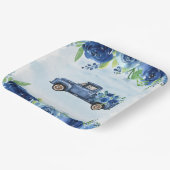 ブルー素朴ヴィンテージトラックベビーシャワー紙プレート ペーパープレート (傾斜あり)