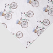 ブルー素朴自転車ラベンダーフローラ 薄葉紙 (詳細)