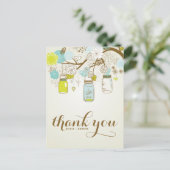 ブルー素朴&イエローメイソンJARSありがとうはがき ポストカード (スタンド正面)