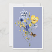 ブルー素朴&イエローワイルドフラワーブライダルブランチ 招待状 (裏面)