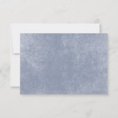 ブルー素朴&バーンドオレンジラストフローラモノグラム 出欠カード (裏面)