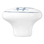 ブルー素朴&ホワイトチキンヘンカントリーデルフト セラミックノブ (側面)