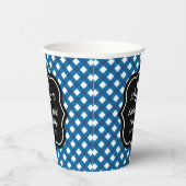 ブルー素朴I do BBQカスタムウェディングモノグラム 紙コップ (右)