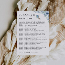 ブルー結婚のシューゲームテンプレート。 招待状