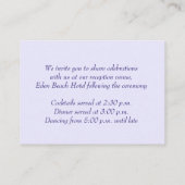 ブルー結婚のデイジーアート情報エンクロージャカード エンクロージャーカード (裏面)