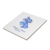 ブルー結婚のベルパーソナライズされたズ タイル (側面)