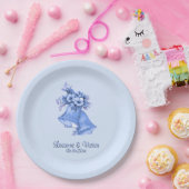 ブルー結婚のベルパーソナライズされたズ ペーパープレート (パーティー)