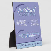 ブルー結婚の写真ブースの看板 フォトプラーク (側面)