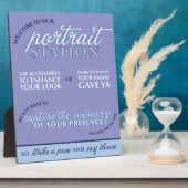 ブルー結婚の写真ブースの看板 フォトプラーク (側面)