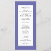 ブルー結婚の服務式エレガント プログラム (裏面)