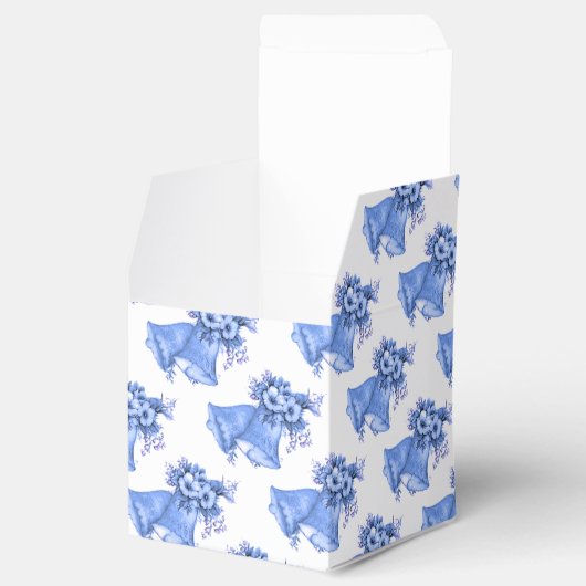 ブルー結婚の鐘 フェイバーボックス (オープン)