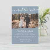 ブルー結婚の駆け落ち写真が結び付いた 案内状 (スタンド正面)