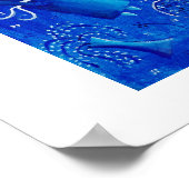 ブルー結婚ズコンテンポラリーア絵画ートプリント ポスター (角)