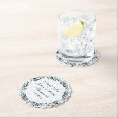 ブルー結婚ズパーソナライズされたカスタム紙コースター ペーパーコースター (インサイチュ)