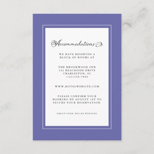 ブルー結婚ズ詳細シモダンッ縁どク エンクロージャーカード (正面)