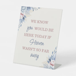 ブルー結婚フローラ記念表記号 台座サイン