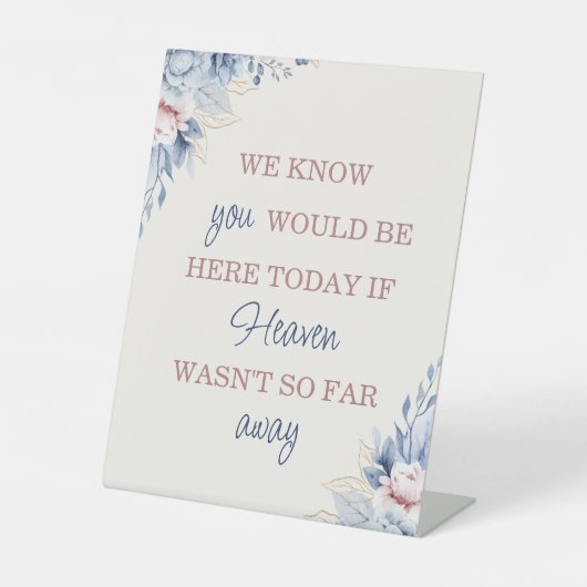 ブルー結婚フローラ記念表記号 台座サイン (正面)