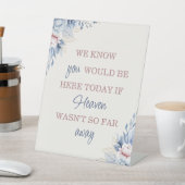 ブルー結婚フローラ記念表記号 台座サイン (インサイチュ)