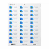 ブルー結婚住所 シール (フルシート)