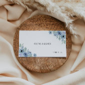 ブルー結婚座席表テンプレート エンクロージャーカード