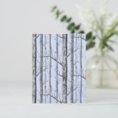 ブルー結婚式招待状の木 招待状 (スタンド正面)