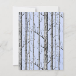 ブルー結婚式招待状の木 招待状