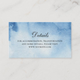ブルー結婚詳細。情報。水色モダン エンクロージャーカード