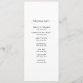 ブルー結婚・ティスルの式典 プログラム (裏面)