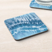 ブルー絞り染めコースター コースター (左側)