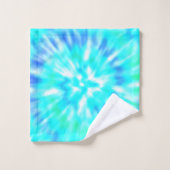 ブルー絞り染めタオルセット バスタオルセット (ウォッシュタオル)