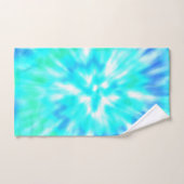 ブルー絞り染めタオルセット バスタオルセット (ハンドタオル)