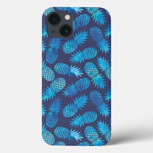 ブルー絞り染めパイナップル Case-Mate iPhoneケース (裏面)