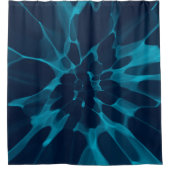 ブルー絞り染め シャワーカーテン (正面)