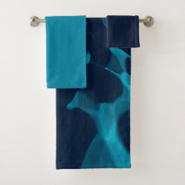 ブルー絞り染め バスタオルセット