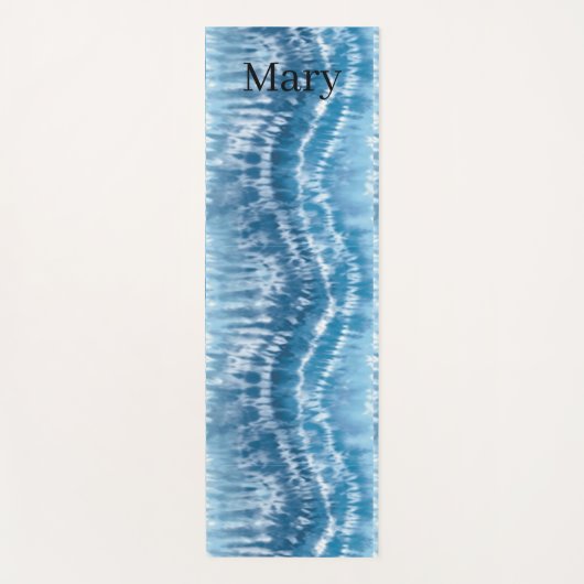ブルー絞り染め ヨガマット (正面)