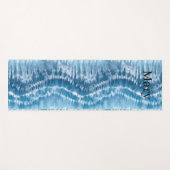 ブルー絞り染め ヨガマット (正面(横))