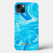 ブルー絵を描アート名サーフモダンァー海水 Case-Mate iPhoneケース (裏面)