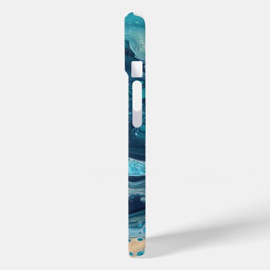 ブルー絵を描海注注抽象芸術液体美学 Case-Mate iPhoneケース (裏面 / 左)