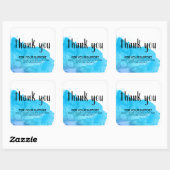 ブルー絵を描（ばちゃばちゃ）跳ねるスモールビジネスディスカウント スクエアシール (シート)