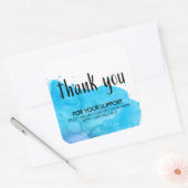 ブルー絵を描（ばちゃばちゃ）跳ねるスモールビジネスディスカウント スクエアシール (封筒)